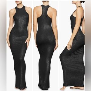 SKIMS SOFT LOUNGE SHIMMER RACERBACK DRESS